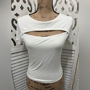 Wasabi + Mint Short Sleeve Crop Top Shirt Size M
